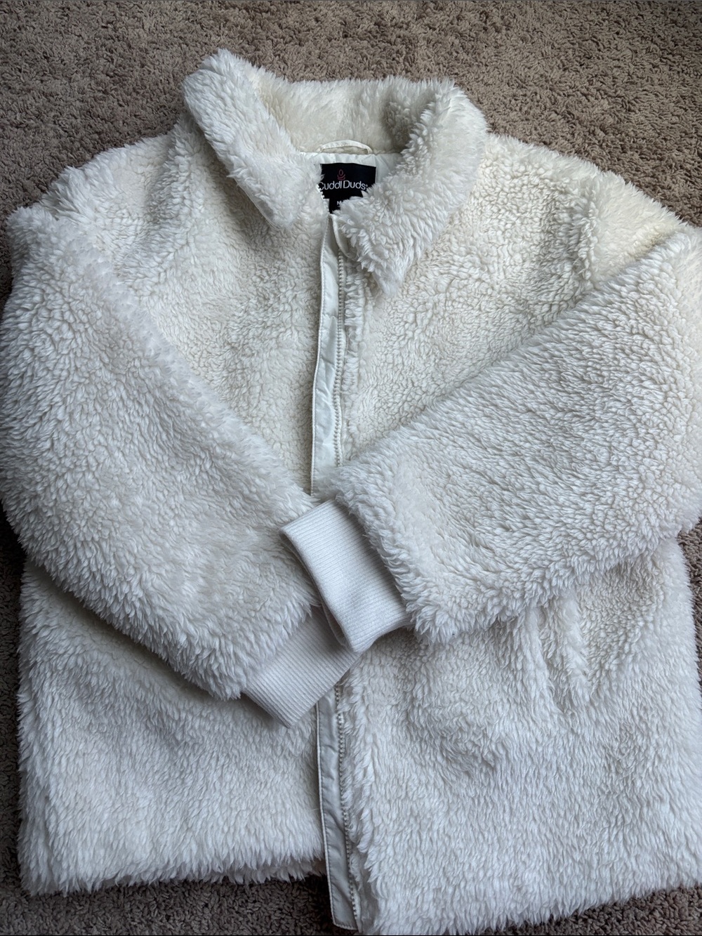 Cream Sherpa Jacket for women